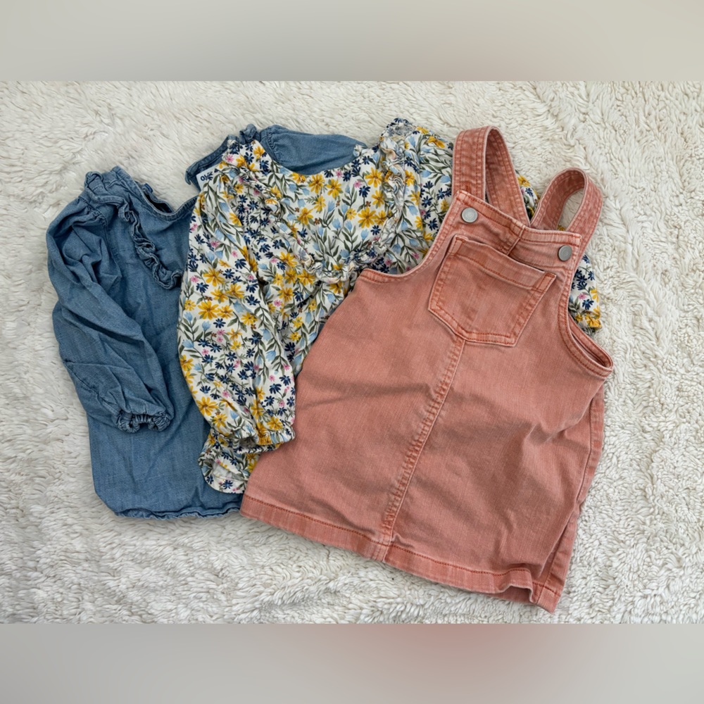 Old Navy 2T Bundle of two tops and an overall dress